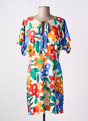 Rochie scurtă mâneci scurte mâneci scurte albastru TRAFFIC PEOPLE femeie