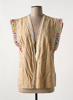 Vestă fără mâneci bej EMILIE.K femeie