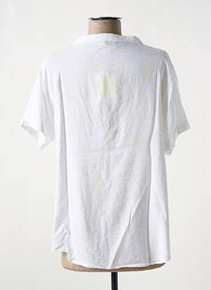 Tricou croială dreaptă mâneci scurte alb LOSAN femeie