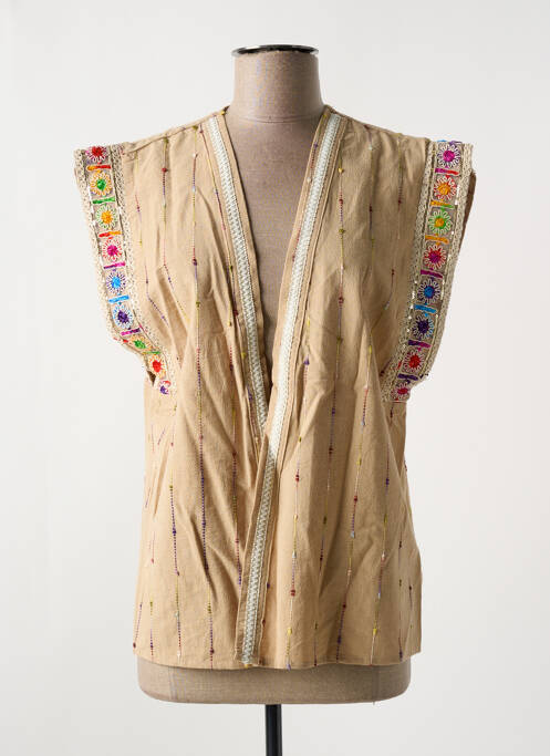 Vestă fără mâneci bej EMILIE.K femeie