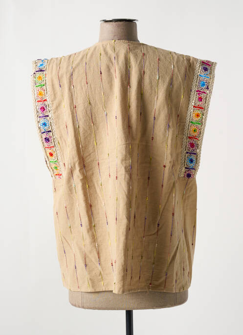 Vestă fără mâneci bej EMILIE.K femeie