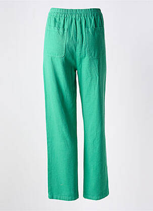 Pantalon drept talie înaltă talie înaltă verde EMILIE.K femeie