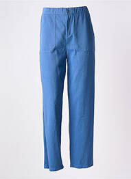 Pantalon drept talie înaltă talie înaltă albastru EMILIE.K femme