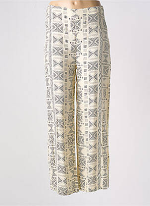 Pantalon larg bej LOSAN femeie