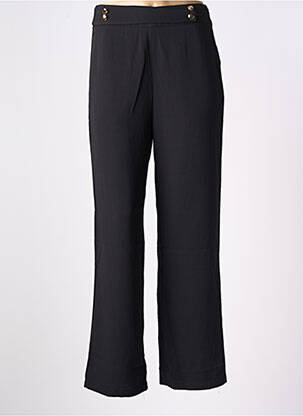 Pantalon drept elasticitate talie înaltă negru CHERRY PARIS femeie