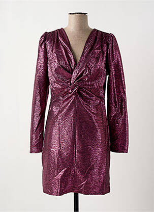 Rochie scurtă mâneci lungi mâneci lungi violet ATELIER EVÈNE femeie