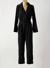 Salopetă-pantalon croială cambrată mâneci lungi negru KILKY femme