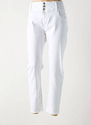 Pantalon 7/8 alb ONLY CARMAKOMA femeie