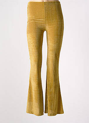 Pantalon evazat galben COMPAÑIA FANTASTICA femeie