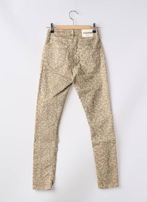 Blugi cu croială slim bej PLEASE femeie