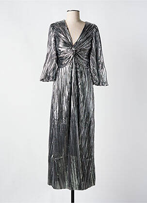 Rochie midi mâneci 3/4 mâneci 3/4 argintiu Y.A.S femeie