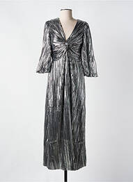 Rochie midi mâneci 3/4 mâneci 3/4 argintiu Y.A.S femeie