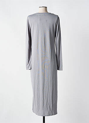 Rochie lungă mâneci lungi mâneci lungi gri PIECES femeie