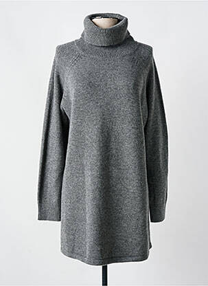 Rochie pulover țesătură melanj mâneci lungi gri GRACE & MILA femme