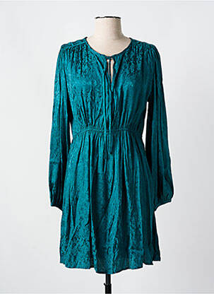 Rochie scurtă croială fluidă mâneci lungi verde GRACE & MILA femeie