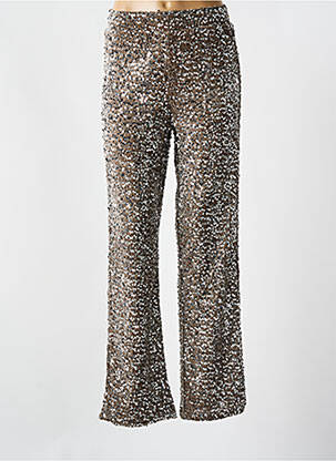 Pantalon drept maro PIECES femeie