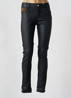 Pantalon slim țesătură acoperită mărime normală negru ONADO femeie