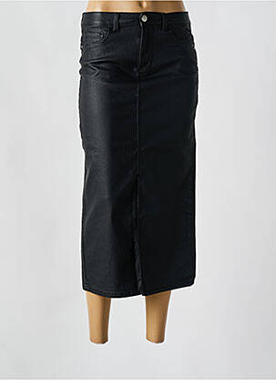 Fustă midi elasticitate negru PIECES femeie