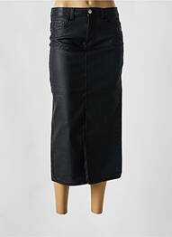 Fustă midi elasticitate negru PIECES femeie