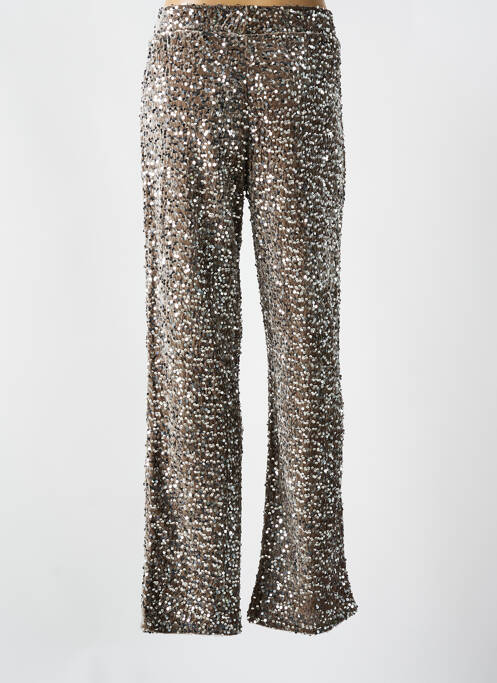 Pantalon drept talie elastică mărime normală maro PIECES femme