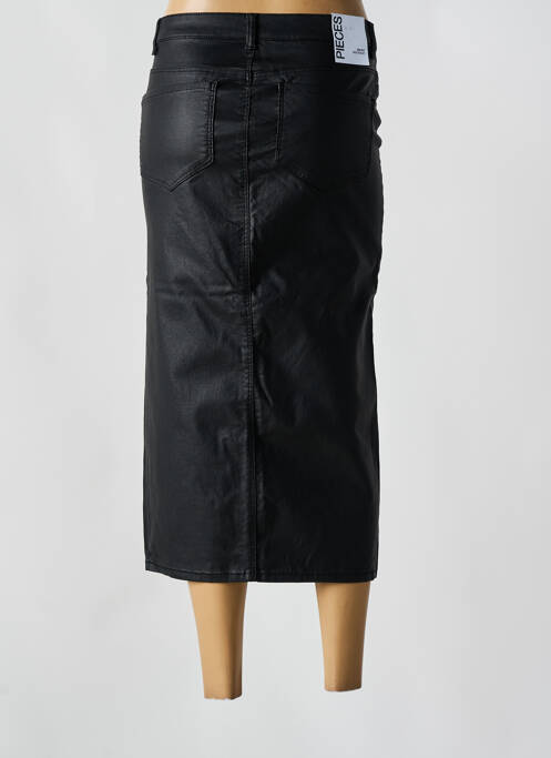 Fustă midi negru PIECES femeie