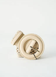 Curea efect material satinat bej PIECES femme