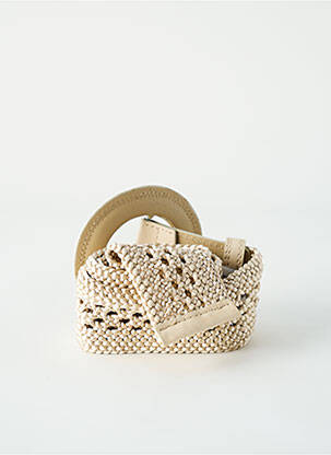 Curea efect material satinat bej PIECES femeie