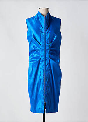 Rochie midi fără mâneci fără mâneci albastru FRANK LYMAN femeie