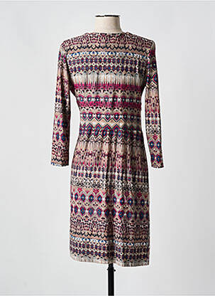 Rochie scurtă mâneci lungi mâneci lungi violet MISS TIC femeie