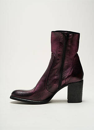 Botine/ghete material neted toc de 4 la 6 cm violet STRATEGIA femeie