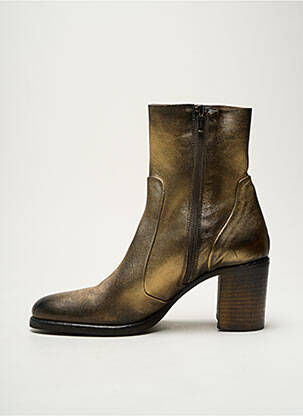Botine/ghete material neted toc de 4 la 6 cm auriu STRATEGIA femeie