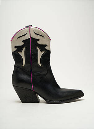 Botine/ghete material neted toc de 4 la 6 cm negru ELENA IACHI femeie
