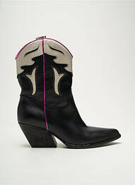 Botine/ghete material neted toc de 4 la 6 cm negru ELENA IACHI femeie