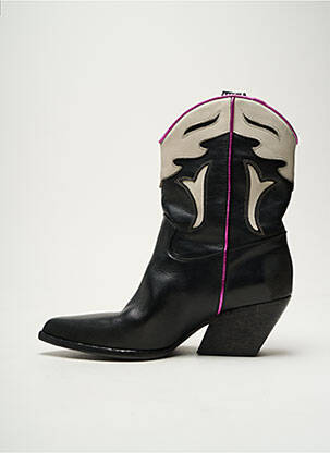 Botine/ghete material neted toc de 4 la 6 cm negru ELENA IACHI femeie