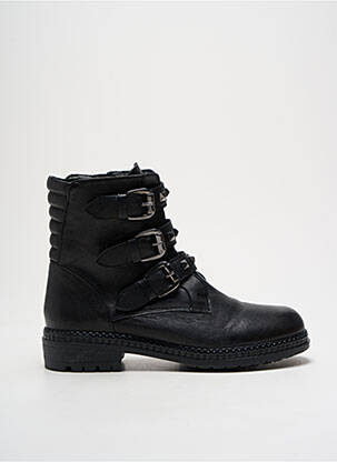 Botine/ghete material neted toc plat până la 3 cm negru REGARD femeie