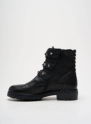 Botine/ghete material neted toc plat până la 3 cm negru REGARD femeie
