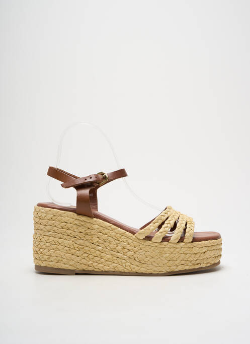 Sandale/Pantofi decupați maro SANTAFE femeie