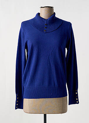 Pulover cu guler înalt albastru MICHA femeie