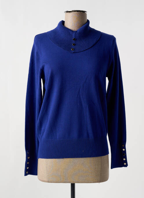 Pulover cu guler înalt albastru MICHA femeie