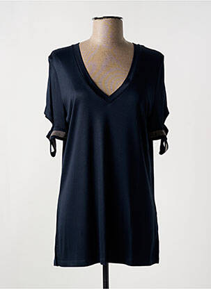 Tunică mâneci scurte albastru LAUREN VIDAL femeie