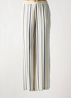 Pantalon larg bej LAUREN VIDAL femeie