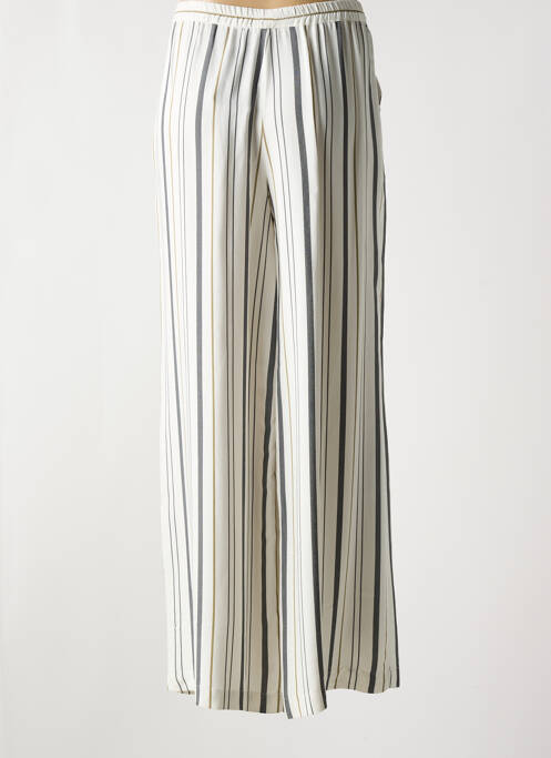 Pantalon larg bej LAUREN VIDAL femeie