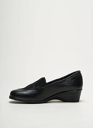 Mocasini țesătură satinată toc de 4 la 6 cm negru PEDRO TORRES femeie