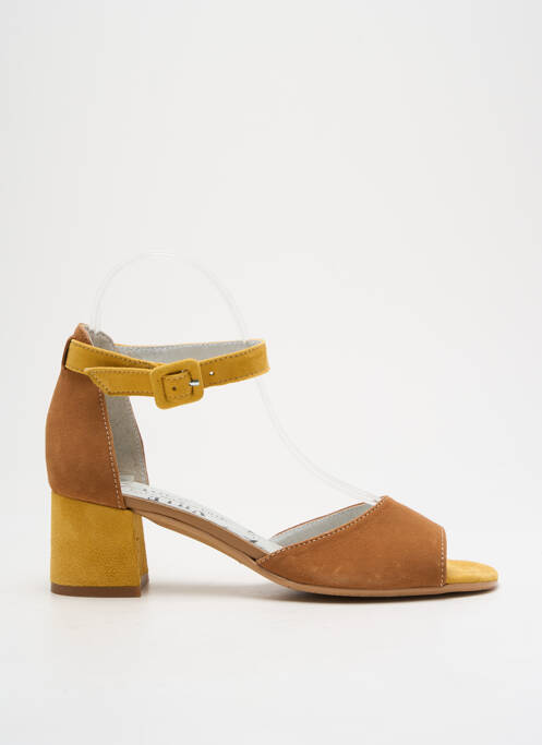 Sandale/Pantofi decupați galben UN TOUR EN VILLE femeie
