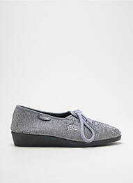 Papuci/pantofi de casă țesătură satinată toc plat până la 3 cm argintiu SEMELFLEX femme