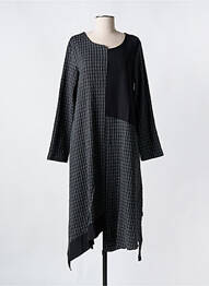 Rochie midi imprimeu fantezie mâneci lungi negru LUUKAA femeie
