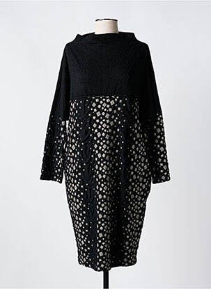 Rochie midi mâneci lungi mâneci lungi negru OZAI N KU femeie