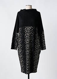 Rochie midi mâneci lungi mâneci lungi negru OZAI N KU femeie
