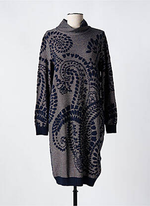 Rochie pulover elasticitate mâneci lungi albastru TRICOT CHIC femeie