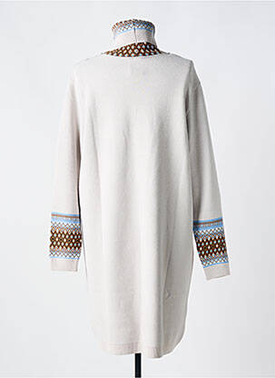 Rochie pulover strânsă pe partea de jos mâneci lungi gri TRICOT CHIC femeie
